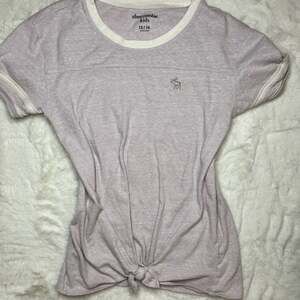 Abercrombie Kids Lavender Marled Tie-Front Ringer Tee